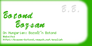 botond bozsan business card